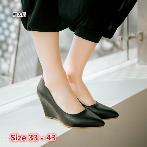 dress shoes wedges women platform wedge woman high heels footwear female oxford heel for small big size 33 - 43, Black
dress shoes wedges women platform wedge woman high heels footwear female oxford heel for small big size 33 - 43, Black