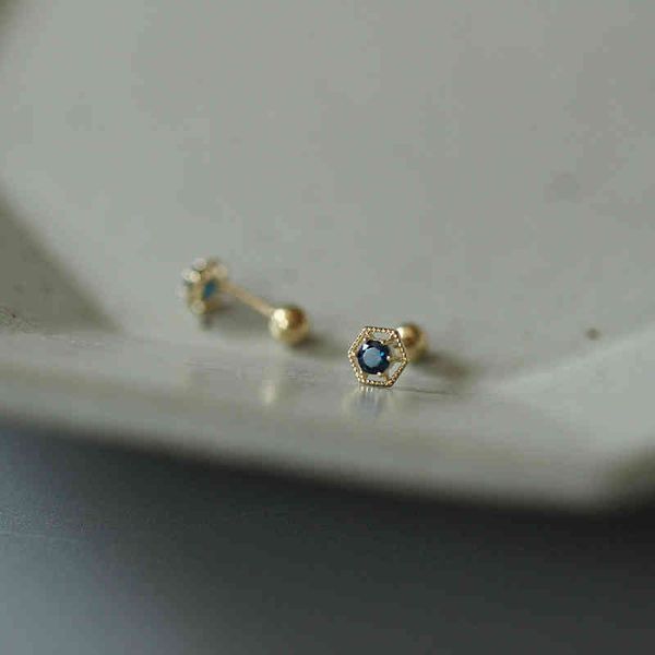 goldtutu ture 9k gold earbone nail hexagonal deep sapphire color retro french light luxury mini earrings screw lug plug, Golden;silver
goldtutu ture 9k gold earbone nail hexagonal deep sapphire color retro french light luxury mini earrings screw lug plug, Golden;silver