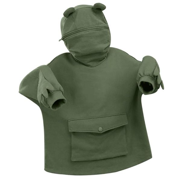 women cute frog eyes hoodies solid color long sleeve oversized baggy sweatshirt harajuku large pocket pullover tunic women's & sweatshi, Black
women cute frog eyes hoodies solid color long sleeve oversized baggy sweatshirt harajuku large pocket pullover tunic women's & sweatshi, Black