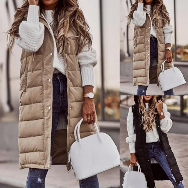 women's vests women long vest winter loose hooded stylish solid color zipper, Black;white
women's vests women long vest winter loose hooded stylish solid color zipper, Black;white