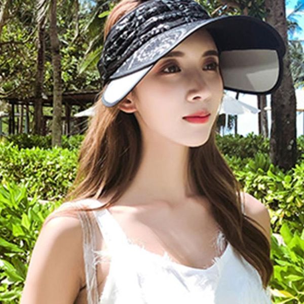 korean women empty lace canvas sun visor hat wide brim sunscreen adjustable beach baseball cap hats, Blue;gray
korean women empty lace canvas sun visor hat wide brim sunscreen adjustable beach baseball cap hats, Blue;gray