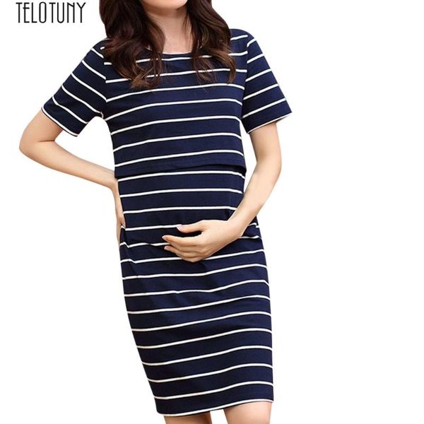 maternity dresses telotuny short sleeve stripe dress women o-neck pregnant nursing summer, White
maternity dresses telotuny short sleeve stripe dress women o-neck pregnant nursing summer, White