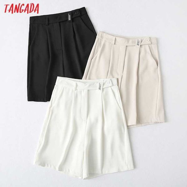 tangada summer women elegant solid white shorts pockets female retro casual shorts pantalones yu33 210609, White;black
tangada summer women elegant solid white shorts pockets female retro casual shorts pantalones yu33 210609, White;black