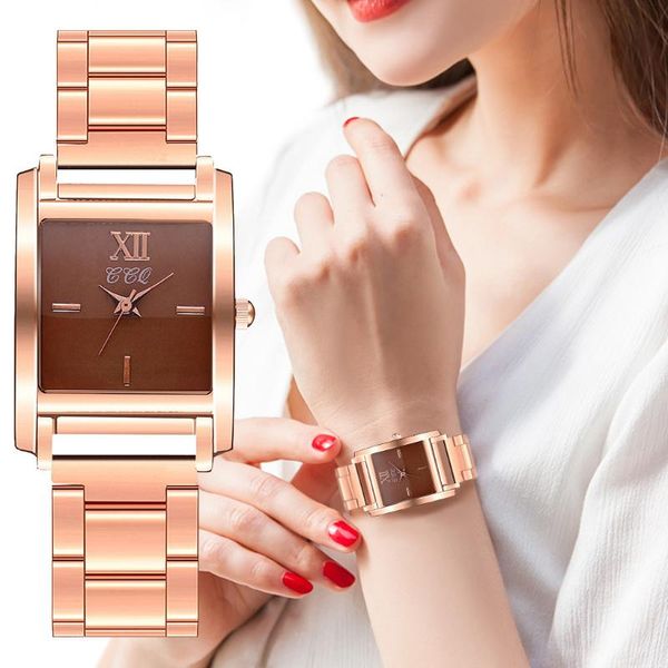 female watch quartz screen stainless steel strip 2021 women watches luxury bracelet ladies jewelry drop wristwatches, Slivery;brown
female watch quartz screen stainless steel strip 2021 women watches luxury bracelet ladies jewelry drop wristwatches, Slivery;brown