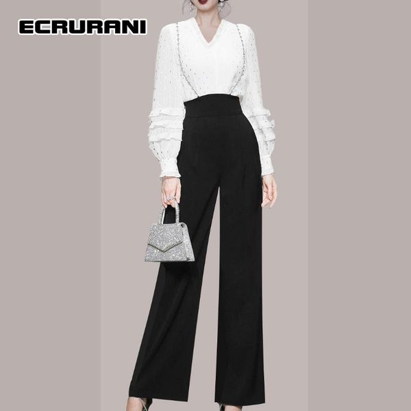 women's two piece pants ecrurani casual ol style trousers suits for women v-neck lantern long sleeve shirts high waist female 2021 autu, White
women's two piece pants ecrurani casual ol style trousers suits for women v-neck lantern long sleeve shirts high waist female 2021 autu, White