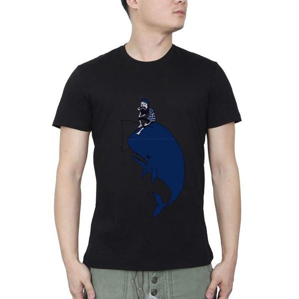 men's t-shirts whale and fisherman funny t-shirt streetwear o neck casual summer, White;black
men's t-shirts whale and fisherman funny t-shirt streetwear o neck casual summer, White;black