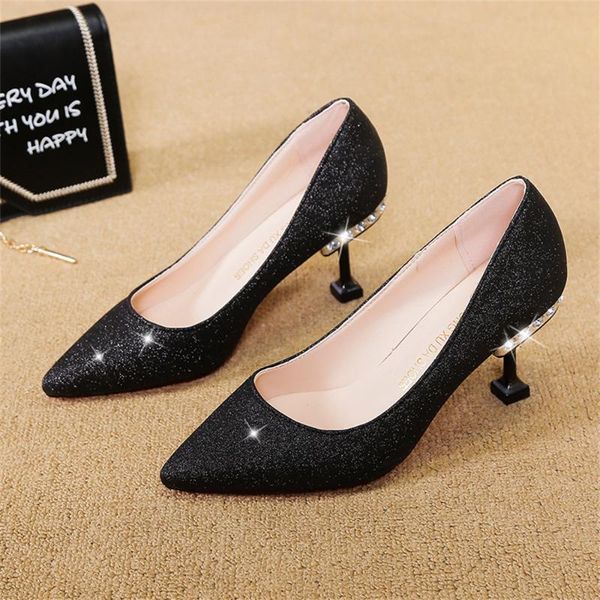 dress shoes women 2022 shallow heel temperament pointy banquet silver sequins single shoe, Black
dress shoes women 2022 shallow heel temperament pointy banquet silver sequins single shoe, Black