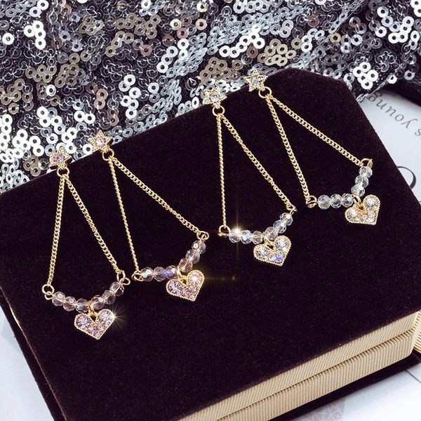 dangle & chandelier fashion statement luxury shiny rhinestone love heart charm tassel pendant drop earrings for women korean jewelry brincos, Silver
dangle & chandelier fashion statement luxury shiny rhinestone love heart charm tassel pendant drop earrings for women korean jewelry brincos, Silver
