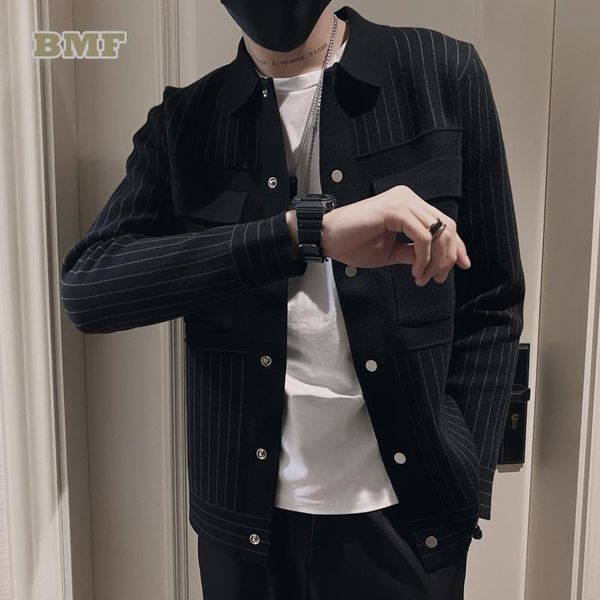 men's sweaters korean fashion hip hop striped knitted cardigan men japanese streetwear couple clothes kpop lapel sweater harajuku coat, White;black
men's sweaters korean fashion hip hop striped knitted cardigan men japanese streetwear couple clothes kpop lapel sweater harajuku coat, White;black