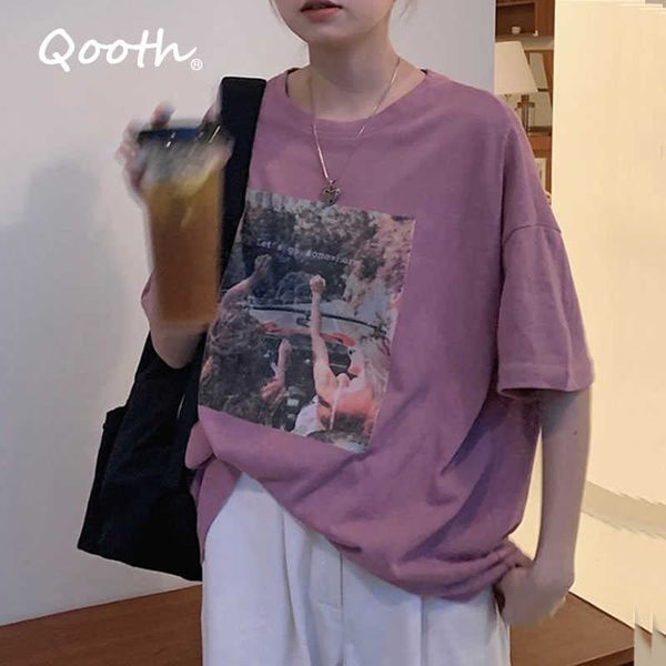 qooth floral printed oversized short-sleeve t-shirt o-neck pullover mid-length shirt womens summer all match causal qt759 210609, White
qooth floral printed oversized short-sleeve t-shirt o-neck pullover mid-length shirt womens summer all match causal qt759 210609, White