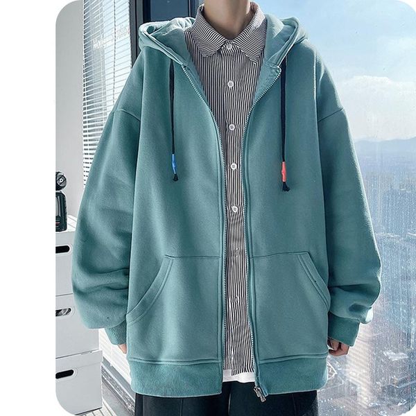 men's hoodies & sweatshirts k204e loose autumn hooded sweatshirt men style heavy weight sport casual student youth zipper solid color s, Black
men's hoodies & sweatshirts k204e loose autumn hooded sweatshirt men style heavy weight sport casual student youth zipper solid color s, Black
