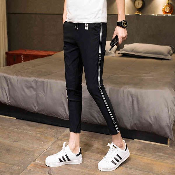 pants spring summer lateral stripe decoration thin fitting casual young clothes 2021 simple all low-waisted games stretched wboc, Black
pants spring summer lateral stripe decoration thin fitting casual young clothes 2021 simple all low-waisted games stretched wboc, Black