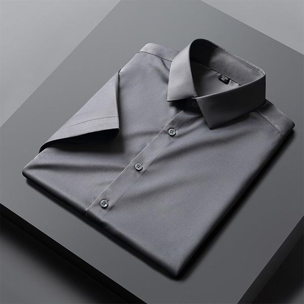 men's dress shirts solid color shirt short-sleeved summer non-ironing simple, White;black
men's dress shirts solid color shirt short-sleeved summer non-ironing simple, White;black