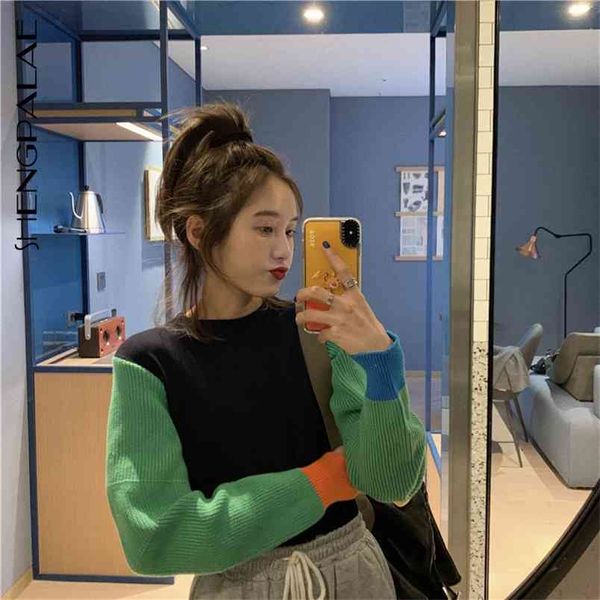 spring autumn long sleeve jumper knitted loose fashion pullover femme hit color splice knitting za4765 210427, White;black
spring autumn long sleeve jumper knitted loose fashion pullover femme hit color splice knitting za4765 210427, White;black