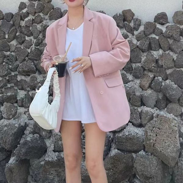 women black all match england style blazer notched long sleeve loose jacket fashion spring autumn 16f0663 210510, White;black
women black all match england style blazer notched long sleeve loose jacket fashion spring autumn 16f0663 210510, White;black