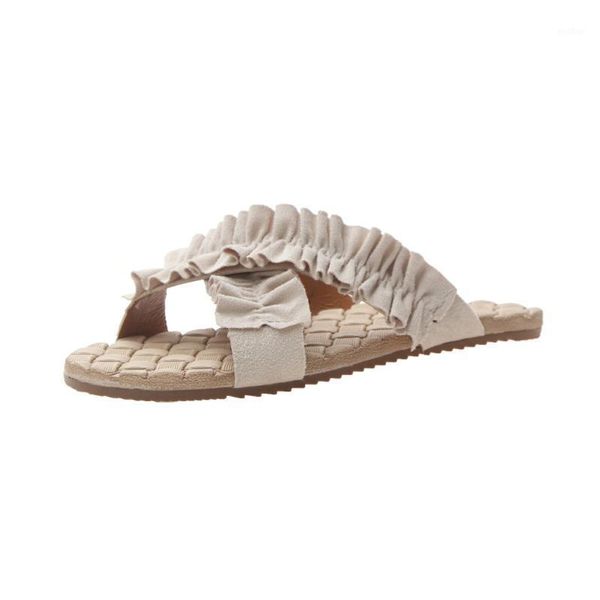 women summer slipper fashion casual home anti-skid beach open-toe bohemian style platform low heel slip-on ruffle shoes slippers1, Black
women summer slipper fashion casual home anti-skid beach open-toe bohemian style platform low heel slip-on ruffle shoes slippers1, Black