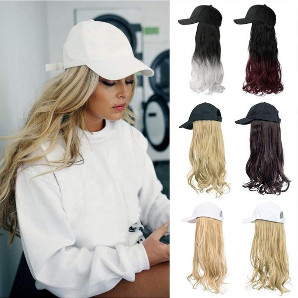synthetic wigs shangzi long wavy baseball white cap whit hair wig natural removable naturally hat for girl, Black
synthetic wigs shangzi long wavy baseball white cap whit hair wig natural removable naturally hat for girl, Black