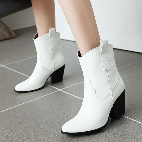 boots black white brown women autumn high heel ankle slip on winter plush western cowboy 2021 
boots black white brown women autumn high heel ankle slip on winter plush western cowboy 2021