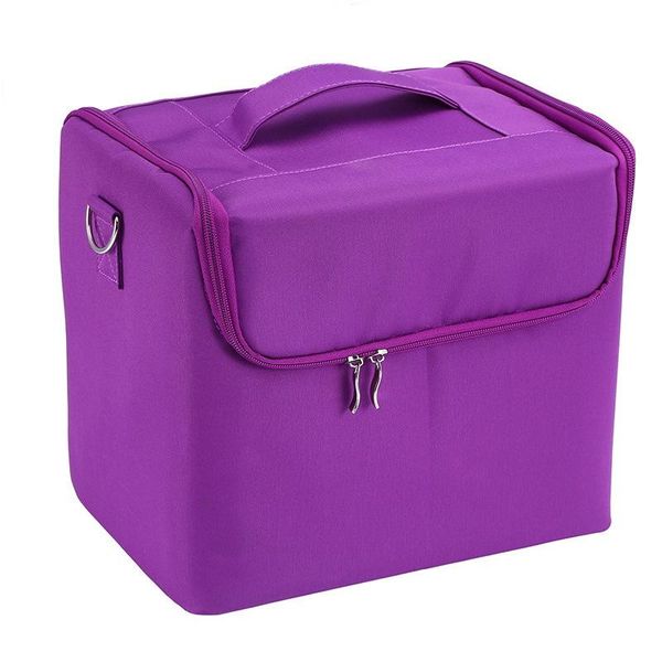cosmetic bags & cases portable travel organizer with compartments and 2-tier trays makeup box train case large storage capacity
cosmetic bags & cases portable travel organizer with compartments and 2-tier trays makeup box train case large storage capacity