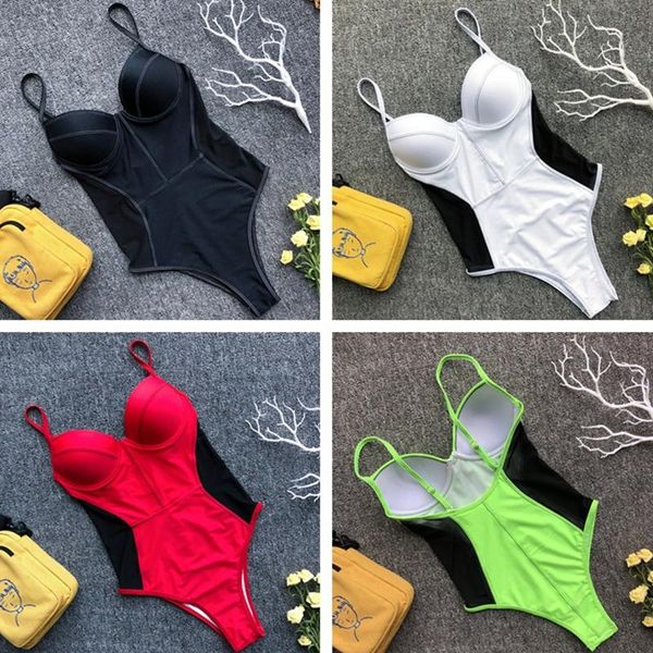 women mesh patchwork swimsuit costume beach bodysuit bikinis padded push-up high waist swimming brazilian monokini one-piece suits
women mesh patchwork swimsuit costume beach bodysuit bikinis padded push-up high waist swimming brazilian monokini one-piece suits