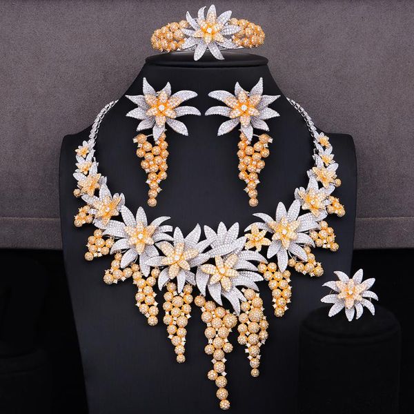 earrings & necklace kellybola luxury 4pcs dubai bridal wedding jewelry sets for women zirconia cz necklace/bracelet/earrings/ring accessorie, Silver
earrings & necklace kellybola luxury 4pcs dubai bridal wedding jewelry sets for women zirconia cz necklace/bracelet/earrings/ring accessorie, Silver
