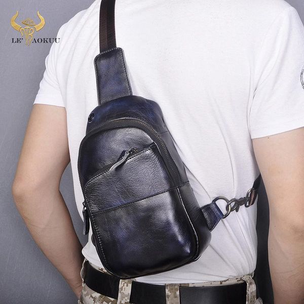 trend men original real leather casual travel chest sling bag design one shoulder fashion blue cross-body male 8010 waist bags
trend men original real leather casual travel chest sling bag design one shoulder fashion blue cross-body male 8010 waist bags