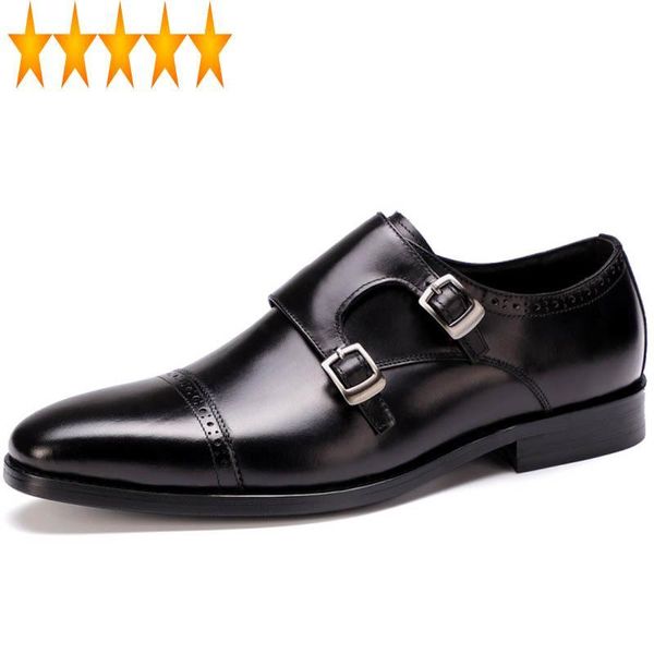 dress shoes men genuine business leather oxfords vintage double buckle monk black male plus size brogues
dress shoes men genuine business leather oxfords vintage double buckle monk black male plus size brogues