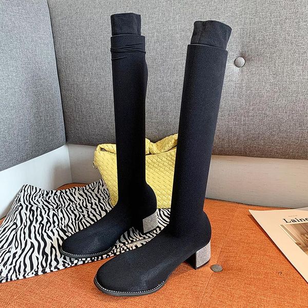 boots slim spring autumn women knitting pointed toe long equestrian winter ladies plush over-the-knee high socks stretch, Black
boots slim spring autumn women knitting pointed toe long equestrian winter ladies plush over-the-knee high socks stretch, Black