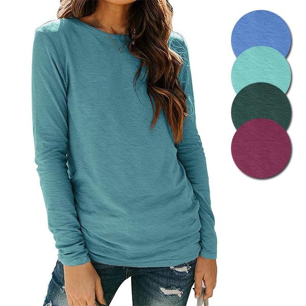 women's t-shirt solid color fashion casual round neck long sleeve spring autumn soft comfortable s-2xl female clothing, White
women's t-shirt solid color fashion casual round neck long sleeve spring autumn soft comfortable s-2xl female clothing, White
