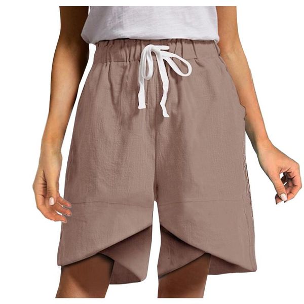 women's shorts fashion casual loose women lace up elastic waist summer pockets solid color linen vintage pantalones mujer 3, White;black
women's shorts fashion casual loose women lace up elastic waist summer pockets solid color linen vintage pantalones mujer 3, White;black