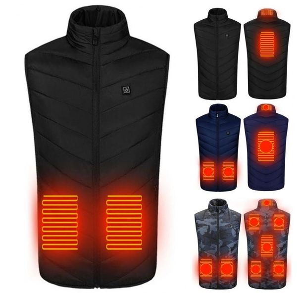 men's vests sleeveless stand collar waistcoat usb heated thicken warm zipper closure winter heating jacket thermal clothing, Black;white
men's vests sleeveless stand collar waistcoat usb heated thicken warm zipper closure winter heating jacket thermal clothing, Black;white