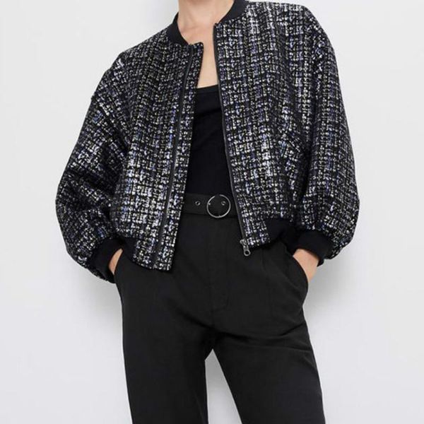 women's jackets zip up box peplum jacket black round neck hem tiered layer elegant outerwear women slim trending products sequins, Black;brown
women's jackets zip up box peplum jacket black round neck hem tiered layer elegant outerwear women slim trending products sequins, Black;brown