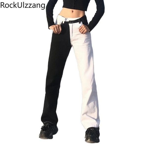 colorblock contrast patchwork irregular zipper slim high waist loose straight denim pant fashion boyfriend jeans clothing women's, Blue
colorblock contrast patchwork irregular zipper slim high waist loose straight denim pant fashion boyfriend jeans clothing women's, Blue