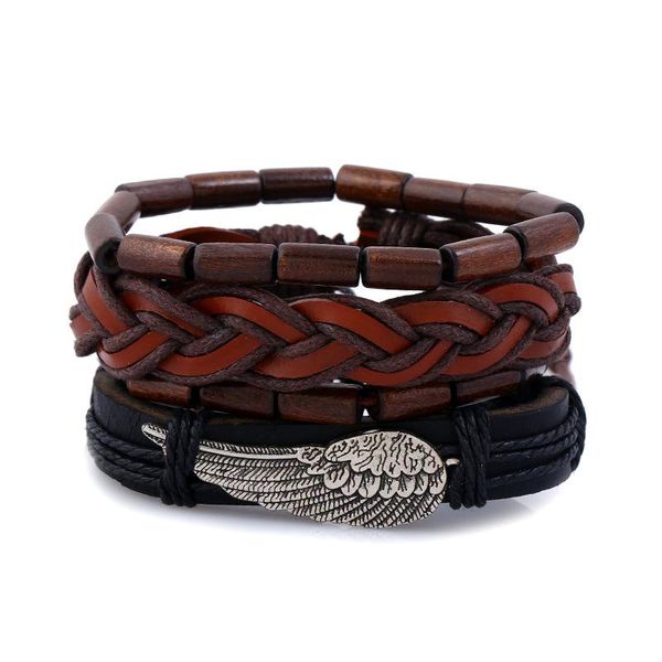 charm bracelets alloy genuine leather set wood beaded bracelet braided wristband men rope jewelry 4pcs/set, Golden;silver
charm bracelets alloy genuine leather set wood beaded bracelet braided wristband men rope jewelry 4pcs/set, Golden;silver