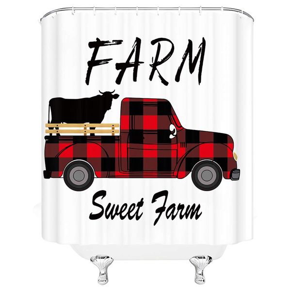 buffalo check plaid truck farmhouse cattle shower curtain by,vintage western sweet farm animals cow on retro pickup truck
buffalo check plaid truck farmhouse cattle shower curtain by,vintage western sweet farm animals cow on retro pickup truck