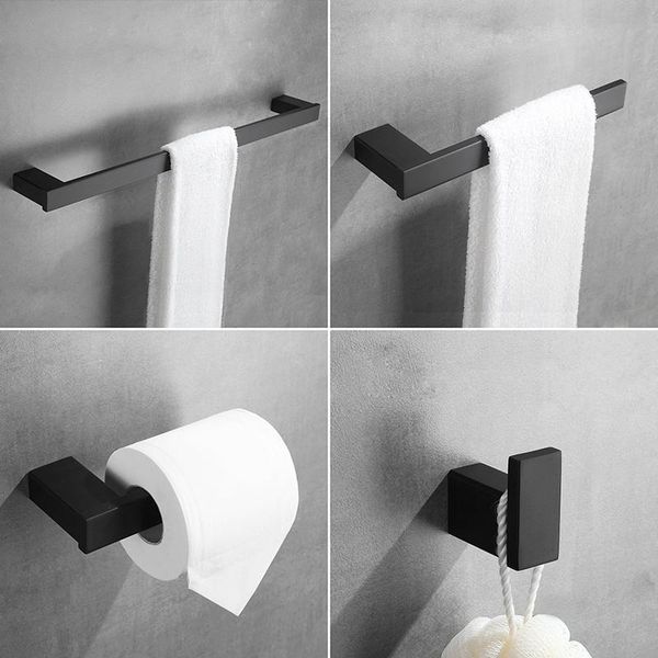 bath accessory set bathroom accessories hardware towel bar paper holder ring robe hooks black finish stainless steel rack
bath accessory set bathroom accessories hardware towel bar paper holder ring robe hooks black finish stainless steel rack