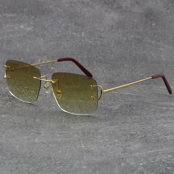 new with c decoration wire t8300816 rimless metal sunglasses man woman brand glasses luxury large square eyewear brown or blue multi lens si, White;black
new with c decoration wire t8300816 rimless metal sunglasses man woman brand glasses luxury large square eyewear brown or blue multi lens si, White;black