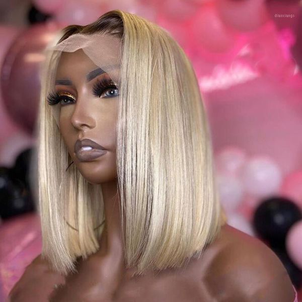 remy short cut bob ombre blonde human hair wig 5x5 pu silk base for women 613 brazilian natural hairline with baby lace wigs1, Black;brown
remy short cut bob ombre blonde human hair wig 5x5 pu silk base for women 613 brazilian natural hairline with baby lace wigs1, Black;brown