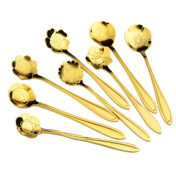 spoons 8 pcs stainless steel coffee spoon creative petals stirring tea (luxury golden)
spoons 8 pcs stainless steel coffee spoon creative petals stirring tea (luxury golden)