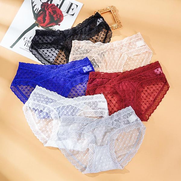 women's panties women mesh lace transparent briefs female lingerie breathable cotton crotch intimates low waist underwear, Black;pink
women's panties women mesh lace transparent briefs female lingerie breathable cotton crotch intimates low waist underwear, Black;pink