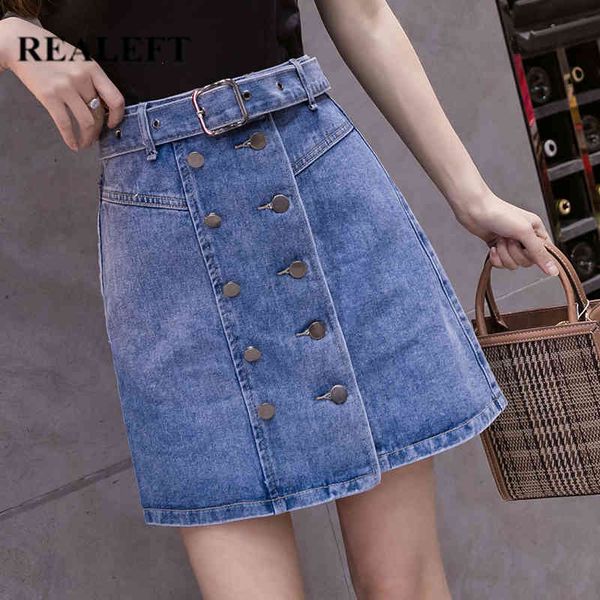 spring summer women denim wrap skirts with belted double breasted blue high waist chic a-line female 210428, Black
spring summer women denim wrap skirts with belted double breasted blue high waist chic a-line female 210428, Black