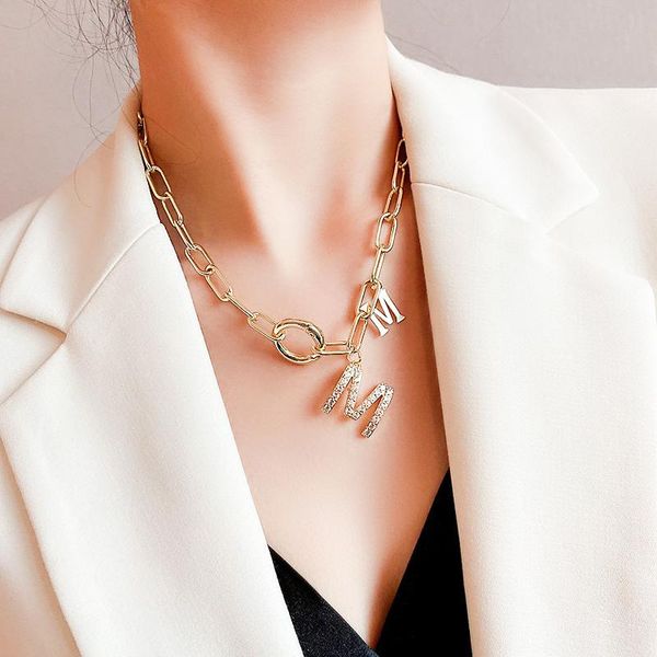chains 2021punk style m letter pendant necklace hip hop thick chain short for woman korean fashion jewelry sweater gift, Silver
chains 2021punk style m letter pendant necklace hip hop thick chain short for woman korean fashion jewelry sweater gift, Silver