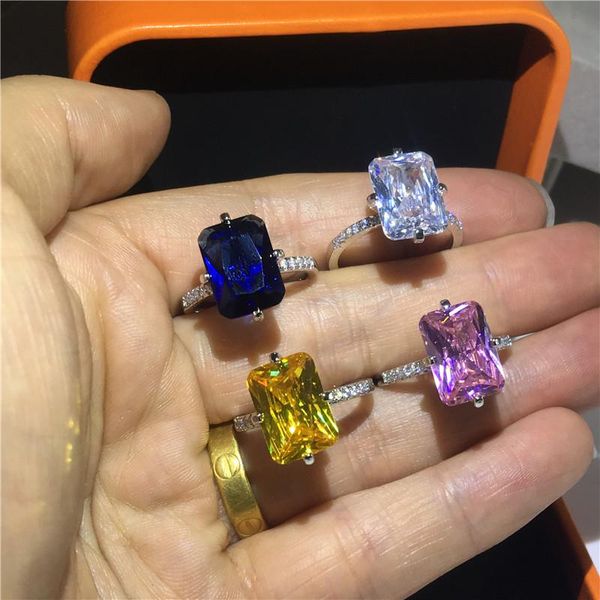 cluster rings 2021 flower cut ring real 925 sterling silver square 5ct cz engagement wedding band for women men fine party jewelry, Golden;silver
cluster rings 2021 flower cut ring real 925 sterling silver square 5ct cz engagement wedding band for women men fine party jewelry, Golden;silver