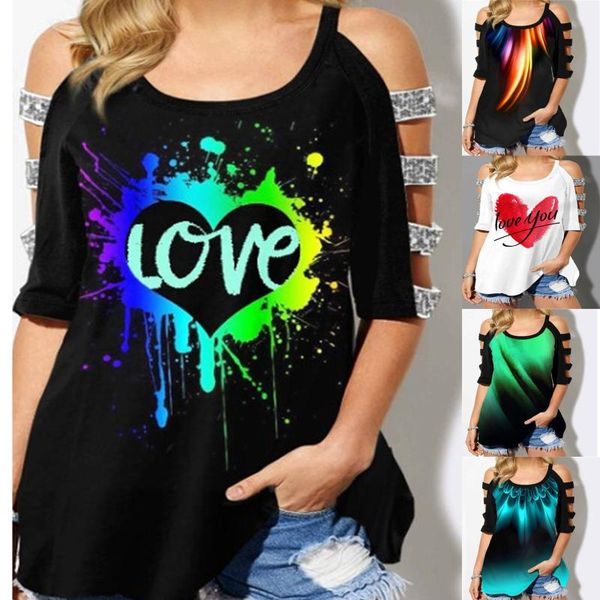 women's t-shirt loose fashion woman o-neck summer short sleeve strapless prints ladies printed off-shoulder tshirt femme mujer, White
women's t-shirt loose fashion woman o-neck summer short sleeve strapless prints ladies printed off-shoulder tshirt femme mujer, White