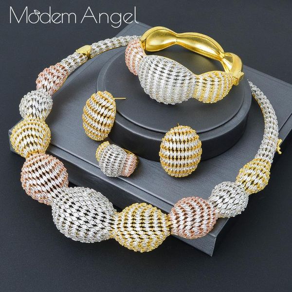 earrings & necklace modemangel luxury super 3 tone boom flowers cubic zirconia women engagement party width bracelet ring full set, Silver
earrings & necklace modemangel luxury super 3 tone boom flowers cubic zirconia women engagement party width bracelet ring full set, Silver