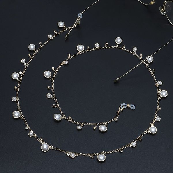 2021 gold color pearl crystal chain fashion anti-slip reading metal chains women luxury glasses chain
2021 gold color pearl crystal chain fashion anti-slip reading metal chains women luxury glasses chain