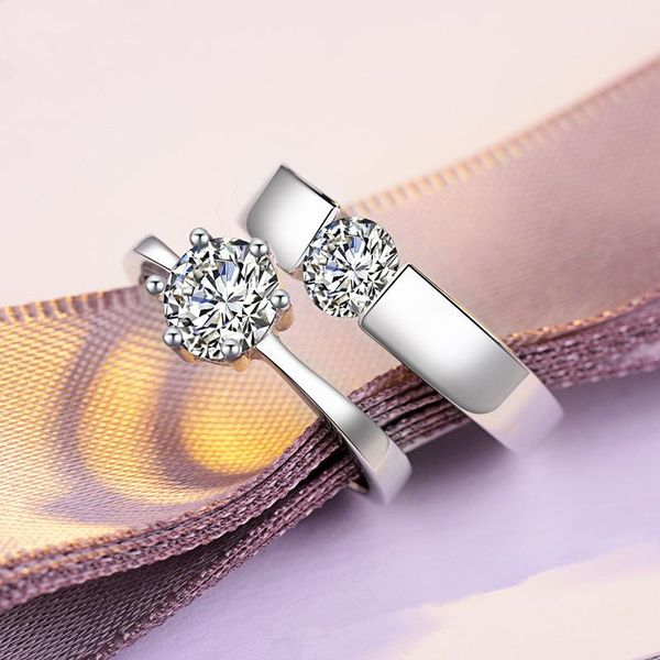 wedding rings 1 pair engagement for lovers pure silver couple's ring adjustable band bague femme bridal jewelry accesory, Slivery;golden
wedding rings 1 pair engagement for lovers pure silver couple's ring adjustable band bague femme bridal jewelry accesory, Slivery;golden