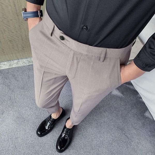 men's pants spring summer plaid suit for men korean fashion slim casual harajuku streetwear design, Black
men's pants spring summer plaid suit for men korean fashion slim casual harajuku streetwear design, Black
