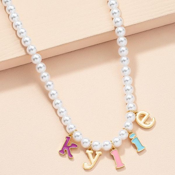 chokers ins retro cute letter pendant pearl necklace simple fashion personality design drop oil alloy clavicle chain for women girl gift, Golden;silver
chokers ins retro cute letter pendant pearl necklace simple fashion personality design drop oil alloy clavicle chain for women girl gift, Golden;silver
