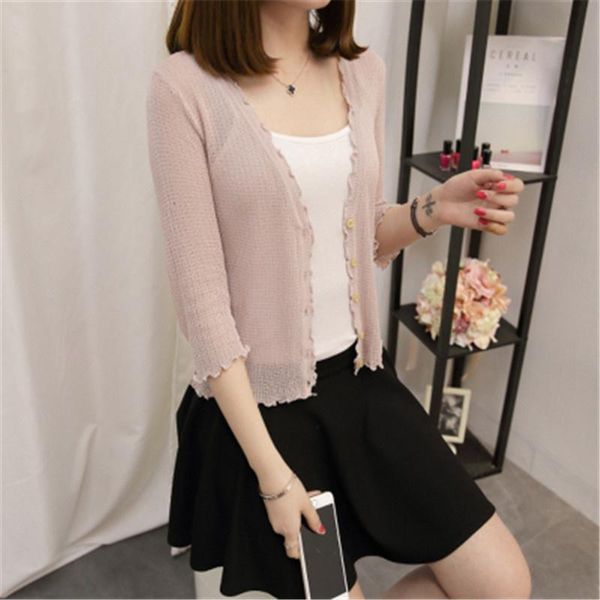women's knits & tees fashion 2021 spring and summer style pure color ice silk cardigan short air conditioning knitted coat pz301, White
women's knits & tees fashion 2021 spring and summer style pure color ice silk cardigan short air conditioning knitted coat pz301, White